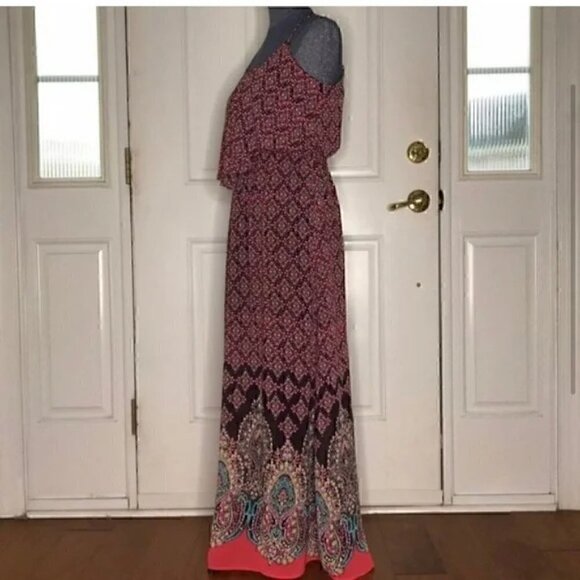 Xhilaration various print maxi long dress Medium summer spring - Picture 3 of 5